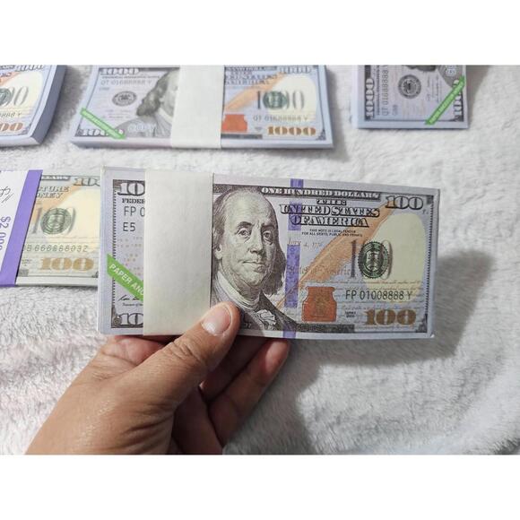 (12 Bundles) New Fake Play Money American $100 $1,000 $10,000 Bills Multicolor - Picture 5 of 12